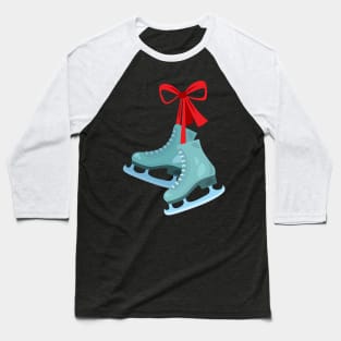 Pair of ice skates with Baseball T-Shirt